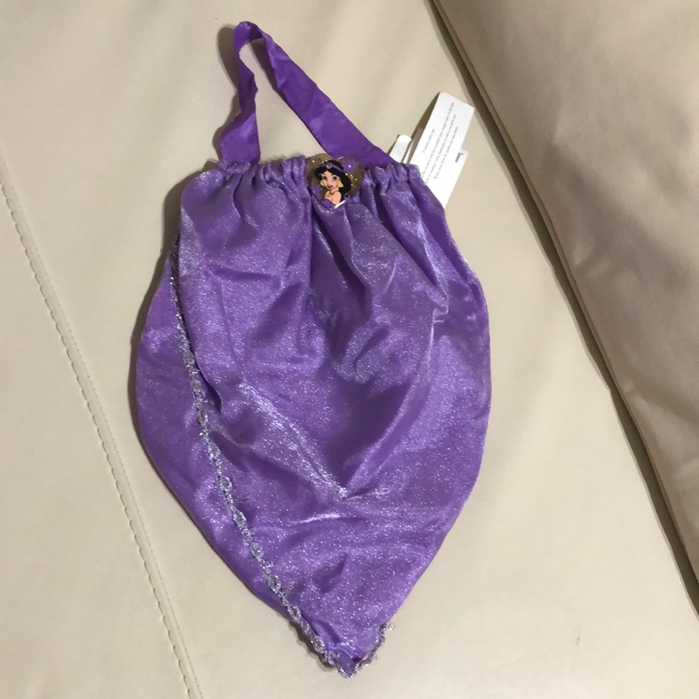 Disney Jasmine Aladdin Purple Glitter Purse or Treat Bag